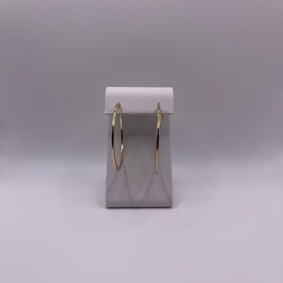 Saks Fifth Avenue Women's Gold Tone Sleek Hoop Earrings - Picture 7 of 11